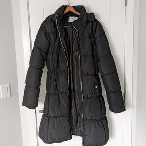 Lightweight, long winter coat